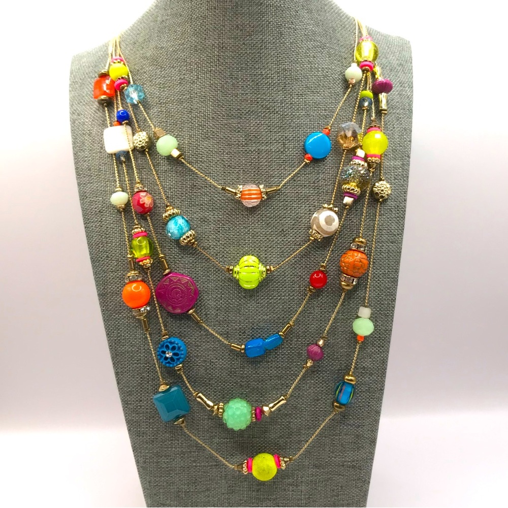 Colorful Multi Layer Beaded Necklace